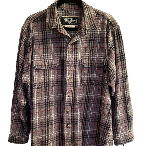 Field & Stream Men’s XL Plaid Heavy Flannel Shirt - Picture 1 of 4